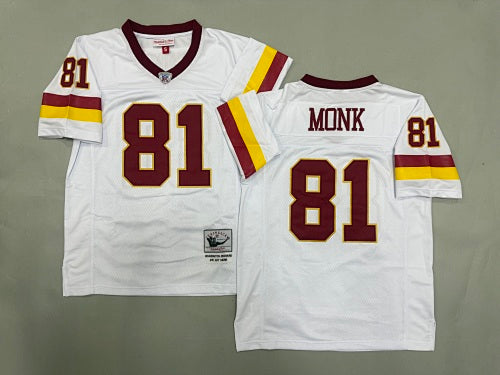 Mens Art Monk#81 white Washington Commanders  Vintage Throwback Jersey