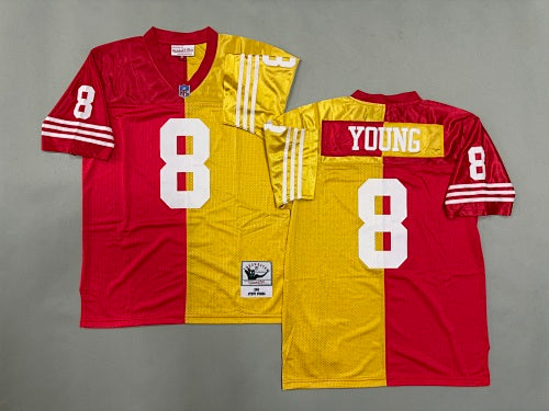 Mens Steve Young#8 San Francisco 49ers Vintage Throwback Jersey