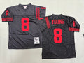 Mens Steve Young#8 black San Francisco 49ers Vintage Throwback Jersey