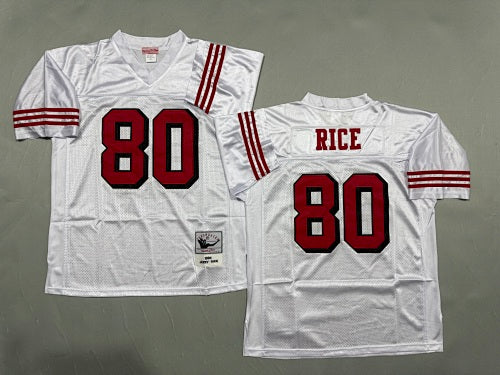 Mens Jerry Rice#80 White San Francisco 49ers Vintage Throwback Jersey