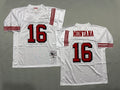 Mens Joe Montana#16 white San Francisco 49ers Vintage Throwback Jersey
