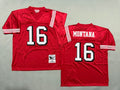 Mens Joe Montana#16 San Francisco 49ers Vintage Throwback Jersey