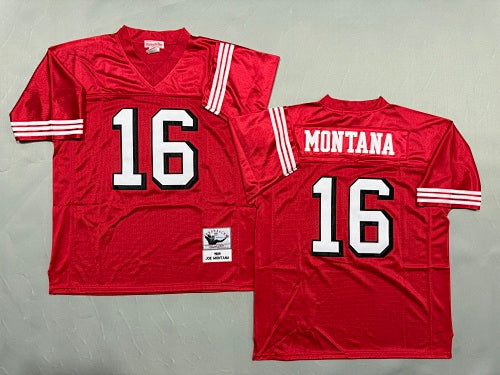 Mens Joe Montana#16 San Francisco 49ers Vintage Throwback Jersey