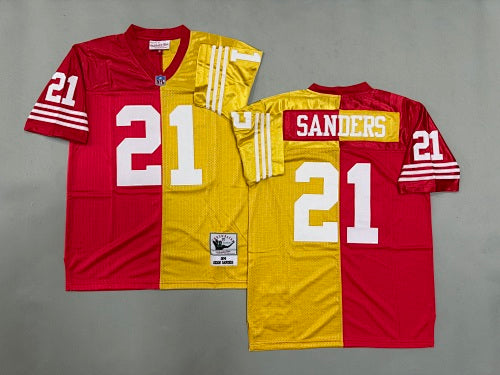 Mens Deion Sanders#21 San Francisco 49ers Vintage Throwback Jersey