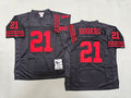 Mens Deion Sanders#21 black San Francisco 49ers Vintage Throwback Jersey