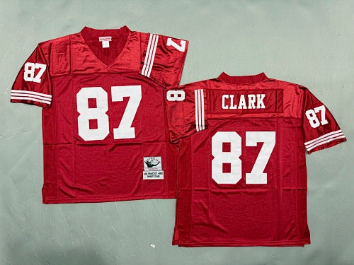 Mens Dwight Clark#87  San Francisco 49ers Vintage Throwback Jersey