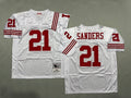 Mens Deion Sanders#21 white‌ San Francisco 49ers Vintage Throwback Jersey