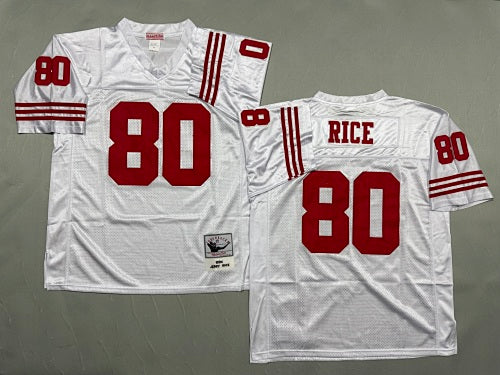 Mens Jerry Rice#80 White San Francisco 49ers Vintage Throwback Jersey