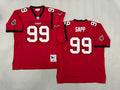 Mens Warren Sapp#99 red Tampa Bay Buccaneers Vintage Throwback Jersey