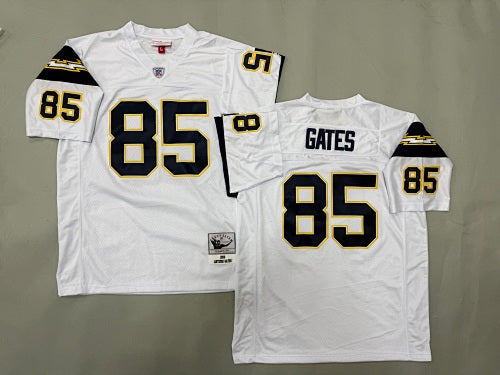Mens Antonio Gates#85 white‌  San Diego Chargers Vintage Throwback Jersey
