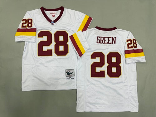 Mens Darrell Green#28 white Washington Commanders  Vintage Throwback Jersey