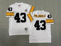Mens Troy Polamalu#43 white Pittsburgh Steelers Vintage Throwback Jersey