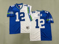 Mens Fan#12 Seattle Seahawks  Vintage Throwback Jersey