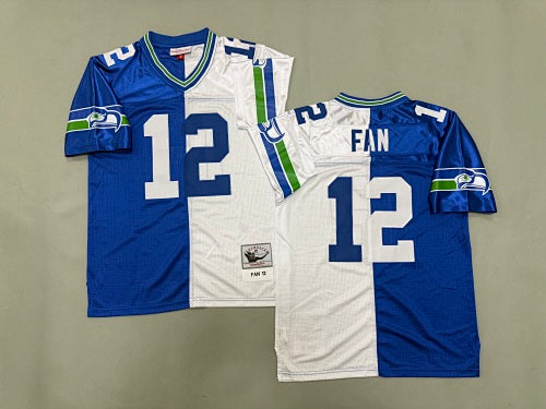 Mens Fan#12 Seattle Seahawks  Vintage Throwback Jersey