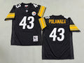 Mens Troy Polamalu#43 black Pittsburgh Steelers Vintage Throwback Jersey