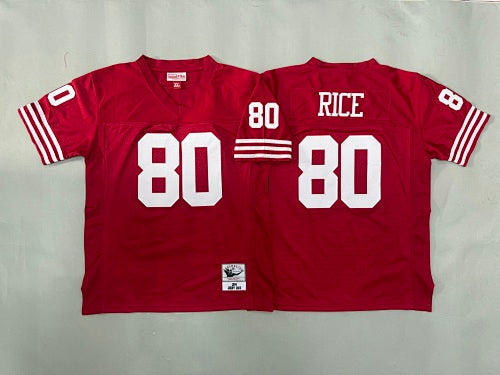 Youth Jerry Rice#80 San Francisco 49ers Red Vintage Throwback Jersey
