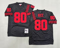 Mens Jerry Rice#80 black San Francisco 49ers Vintage Throwback Jersey
