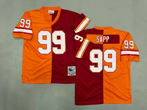 Mens Warren Sapp#99 Tampa Bay Buccaneers Vintage Throwback Jersey