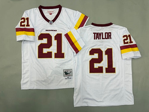 Mens Sean Taylor #21 white Washington Commanders  Vintage Throwback Jersey