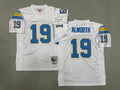 Mens Lance Alworth#19 white San Diego Chargers Vintage Throwback Jersey
