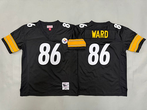 Youth Hines Ward#86 Pittsburgh Steelers Black Vintage Throwback Jersey