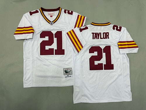 Mens Sean Taylor #21 white Washington Commanders  Vintage Throwback Jersey
