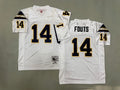 Mens Dan Fouts#14 white San Diego Chargers Vintage Throwback Jersey