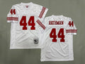 Mens Tom Rathman#44 White San Francisco 49ers Vintage Throwback Jersey
