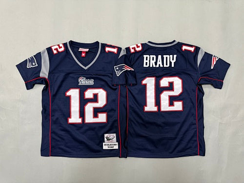 Youth Tom Brady #12 New England Patriots Throwback Jersey