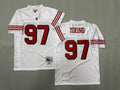 Mens Bryant Young#97 white San Francisco 49ers Vintage Throwback Jersey